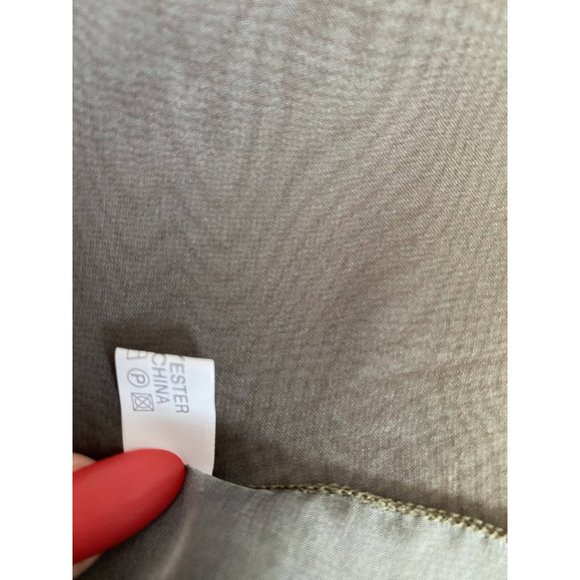 Green Yellow Gray Silk Tie and Dye Scarf - Picture 5 of 5